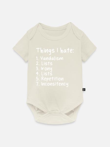 Lustig Sarkasmus Sarkastisch - Baby Premium Kurzarmbody - Naturweiß