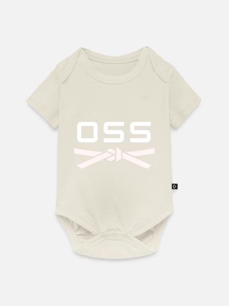 Knochen - Judo Geschenkidee - Baby Premium Kurzarmbody - Naturweiß