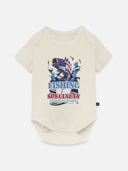 Angler - Baby Premium Kurzarmbody - Naturweiß