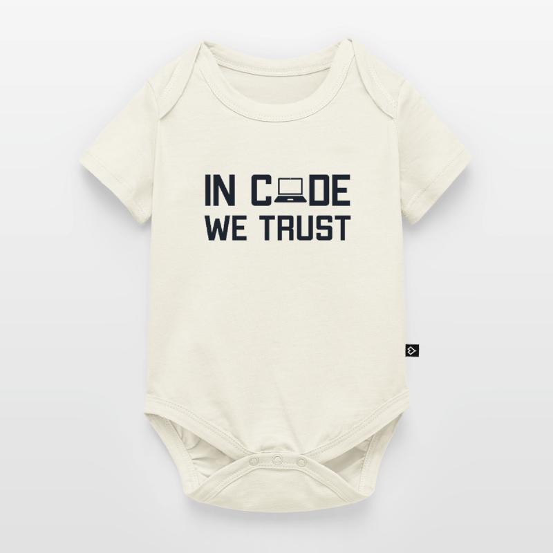 In Code We Trust Full Stack Coder Software Baby Premium short-sleeve bodysuit