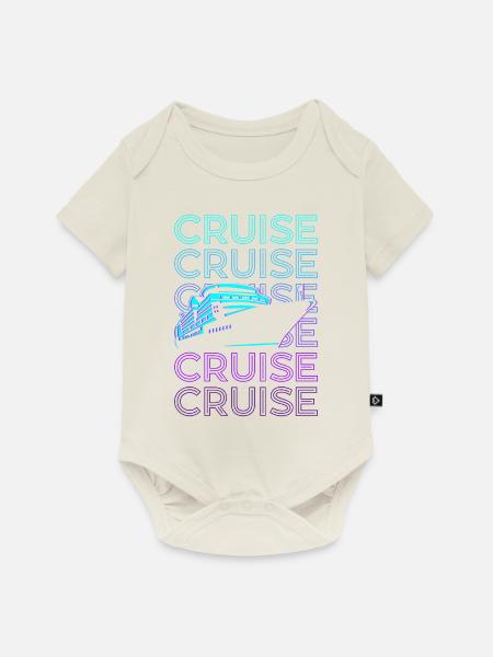 Kreuzfahrtschiff Retro Geschenk - Baby Premium Kurzarmbody - Naturweiß