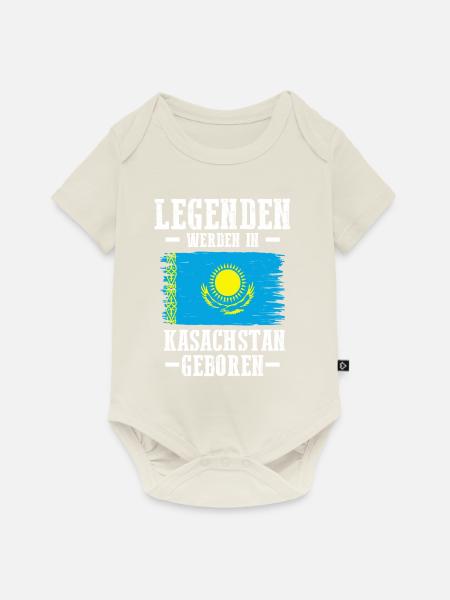 Kasachstan Kasache Kasachisches - Baby Premium Kurzarmbody - Naturweiß