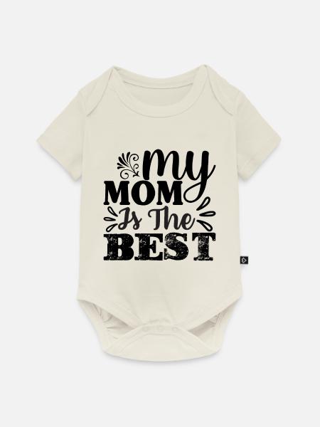 Meine Mutter die Beste - Baby Premium Kurzarmbody - Naturweiß