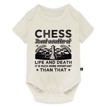Les échecs ne sont pas une question de vie ou de mort drôle - Body à manches courtes Premium Bébé - blanc cassé - Devant
