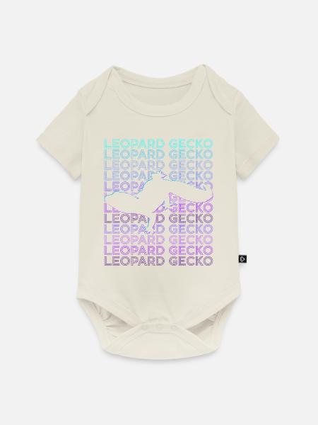 Leopard Gecko Retro - Baby Premium Kurzarmbody - Naturweiß