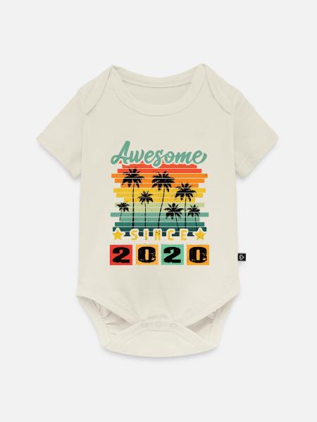 Awesome Since 2020 - Baby Premium Kurzarmbody - Naturweiß