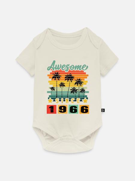 Awesome Since 1966 - Baby Premium Kurzarmbody - Naturweiß