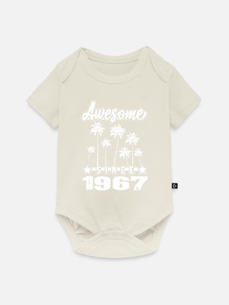 Awesome Since 1967 - Baby Premium Kurzarmbody - Naturweiß
