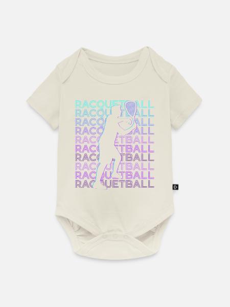 Racquetball Spieler Retro - Baby Premium Kurzarmbody - Naturweiß