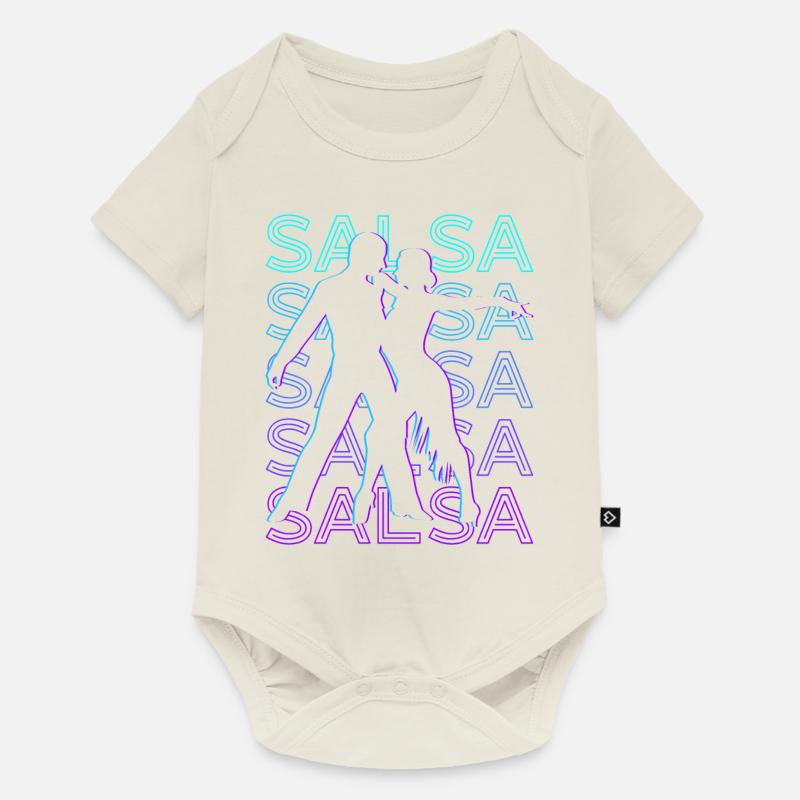Salsa danse Salsa danse Salsa danseur Retro - Body à manches courtes Premium Bébé - blanc cassé