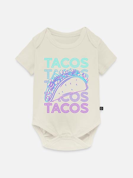 Tacos Retro - Baby Premium Kurzarmbody - Naturweiß