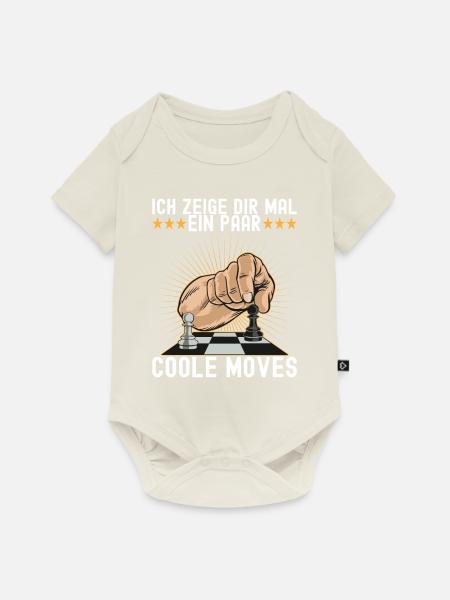 Schach Schachspieler - Baby Premium Kurzarmbody - Naturweiß