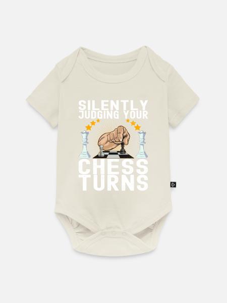 Schach Schachspieler - Baby Premium Kurzarmbody - Naturweiß