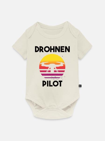 Drohnenpilot Spruch - Baby Premium Kurzarmbody - Naturweiß