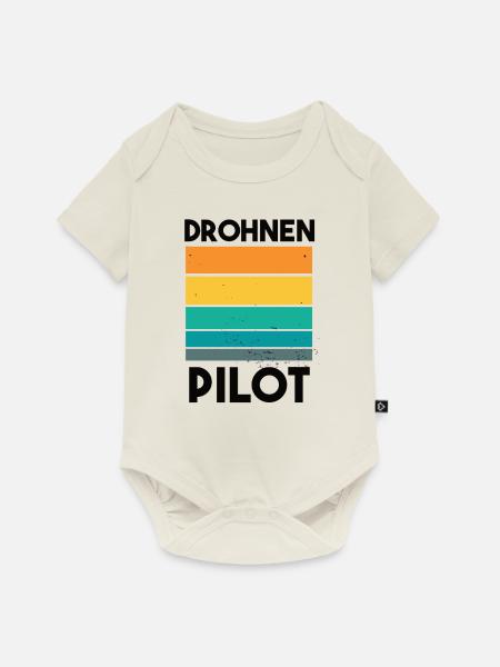 Drohnenpilot Spruch - Baby Premium Kurzarmbody - Naturweiß