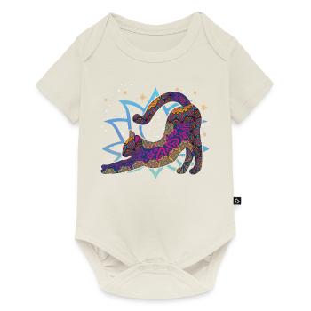 Namaste Animal Meditation Mandala Cat Yoga - Baby Premium short-sleeve bodysuit - off white - Front
