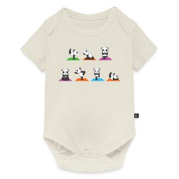 Zen Namaste Animal Meditation Kawaii Panda Yoga - Baby Premium short-sleeve bodysuit - off white - Front