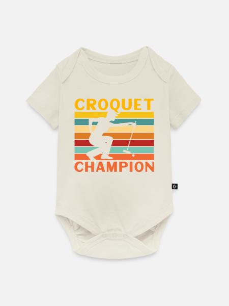 Croquet Champion - Baby Premium Kurzarmbody - Naturweiß