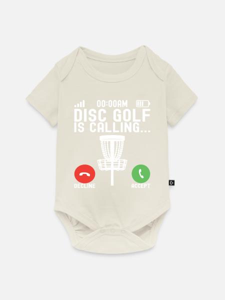 Disc Golf Disc Golfer - Baby Premium Kurzarmbody - Naturweiß