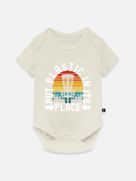 Disc Golf Disc Golfer - Baby Premium Kurzarmbody - Naturweiß