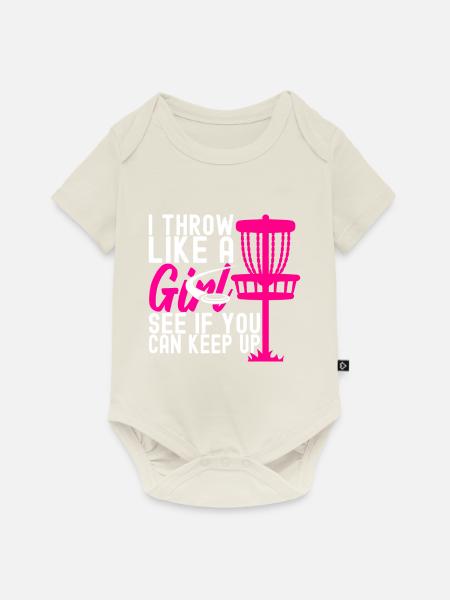 Disc Golf Disc Golfer - Baby Premium Kurzarmbody - Naturweiß
