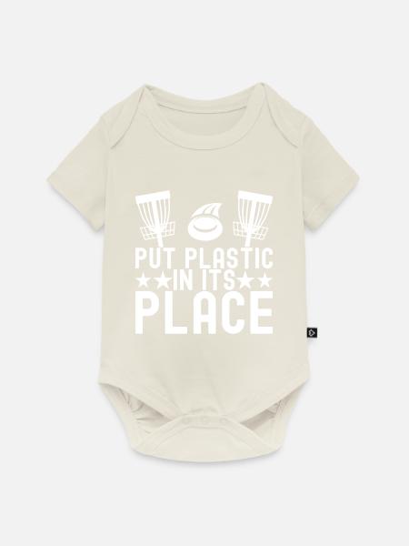 Disc Golf Disc Golfer - Baby Premium Kurzarmbody - Naturweiß