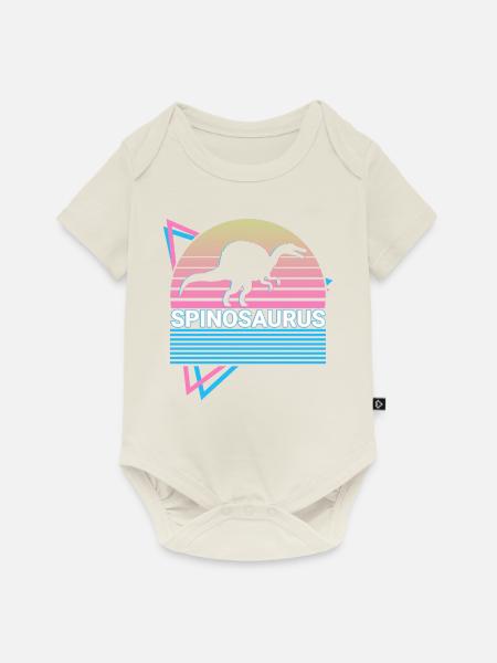 Spinosaurus Dinosaurier Retro - Baby Premium Kurzarmbody - Naturweiß