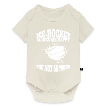 Eishockey Geschenk Eishockeyteam Wintersport - Baby Premium Kurzarmbody - Naturweiß - Vorne