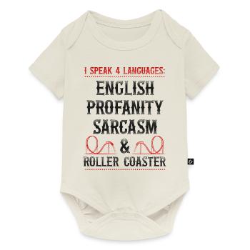 Roller Coaster Vintage I Speak 4 - Baby Premium short-sleeve bodysuit - off white - Front