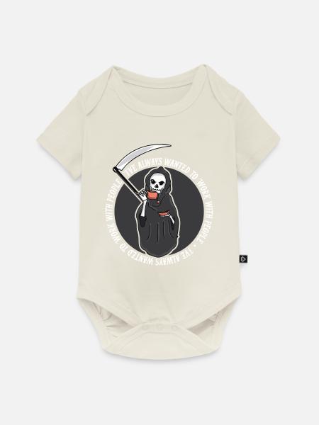 Grim Reaper Kaffee - Baby Premium Kurzarmbody - Naturweiß
