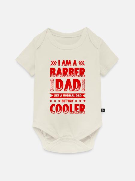 Barber Dad - Baby Premium Kurzarmbody - Naturweiß