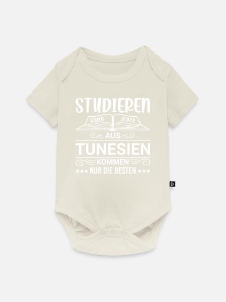 Studieren kann jeder Tunesien Tunesier - Baby Premium Kurzarmbody - Naturweiß