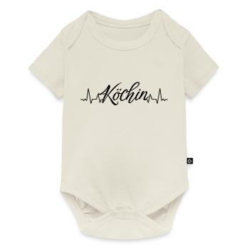 Koch Herzschlag Hobby Köchin - Baby Premium Kurzarmbody - Naturweiß - Vorne
