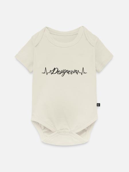 Illustrator Herzschlag Designerin - Baby Premium Kurzarmbody - Naturweiß