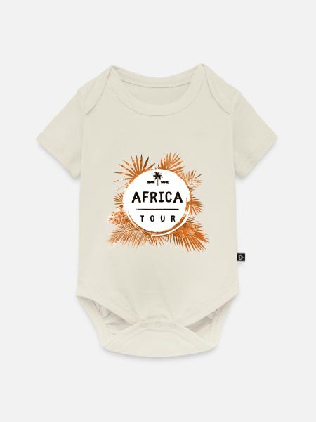 Afrika Tour Bunt - Baby Premium Kurzarmbody - Naturweiß