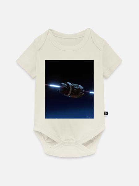 Raumschiff - Baby Premium Kurzarmbody - Naturweiß