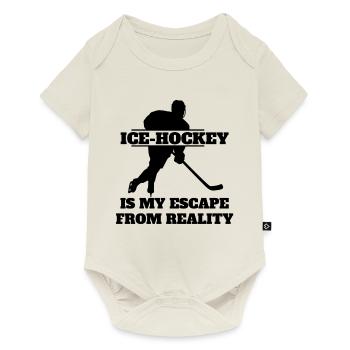 Eishockey Geschenk Eishockeyteam Wintersport - Baby Premium Kurzarmbody - Naturweiß - Vorne