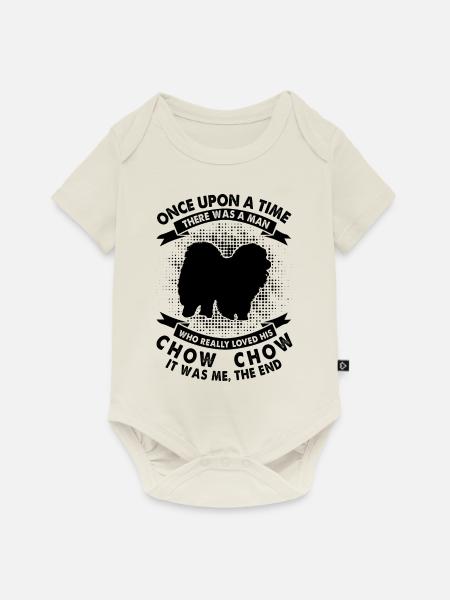 Es War Einmal - Chow-Chow - Baby Premium Kurzarmbody - Naturweiß