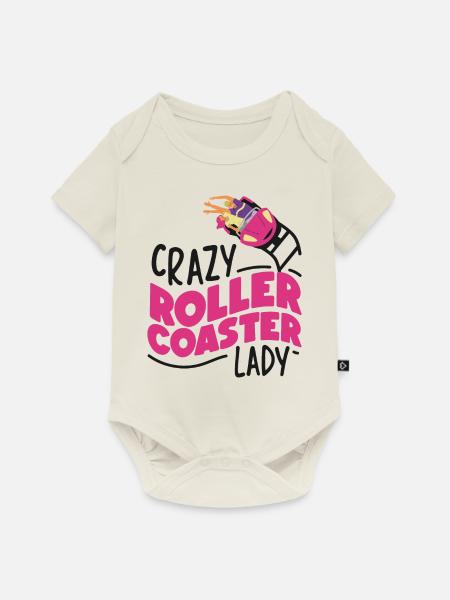 Roller Coaster Girl Crazy Roller - Baby Premium Kurzarmbody - Naturweiß