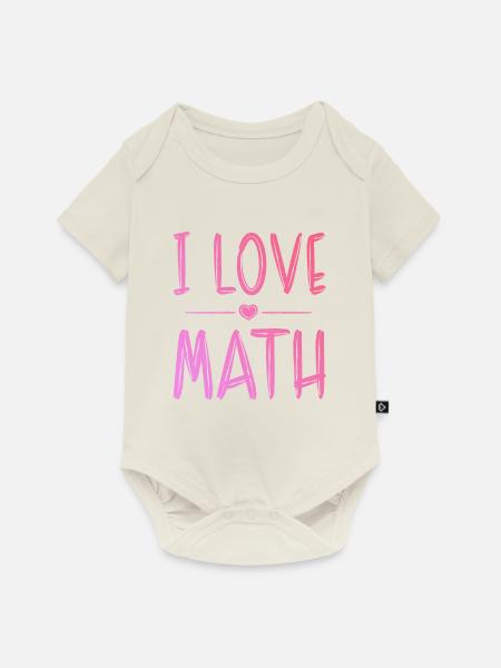 Ich liebe Mathe - Baby Premium Kurzarmbody - Naturweiß