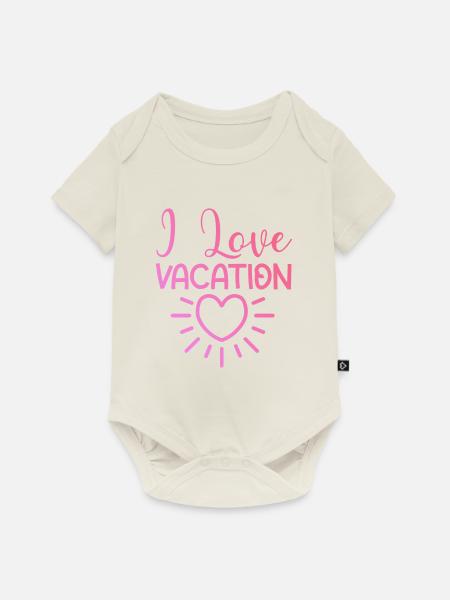 Ich liebe Urlaub - Baby Premium Kurzarmbody - Naturweiß