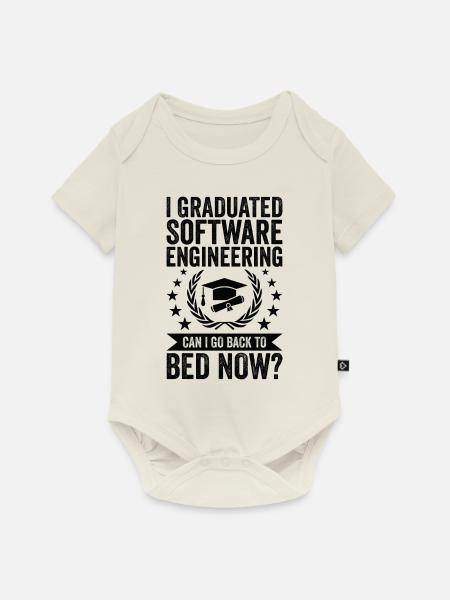 Ich Habe Software Engineering Abgeschlossen - Baby Premium Kurzarmbody - Naturweiß