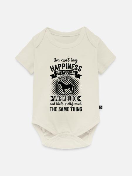 Reiten - Warmblut Pferd - Baby Premium Kurzarmbody - Naturweiß