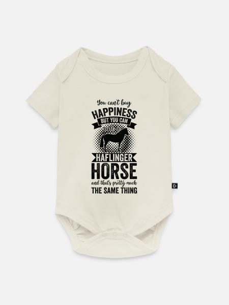 Reiten - Haflinger-Pferd - Baby Premium Kurzarmbody - Naturweiß