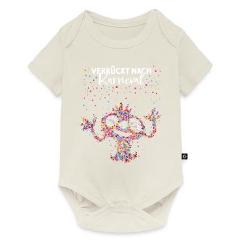 Karneval Konfetti Monster Alien Rosenmontag - Baby Premium Kurzarmbody - Naturweiß - Vorne