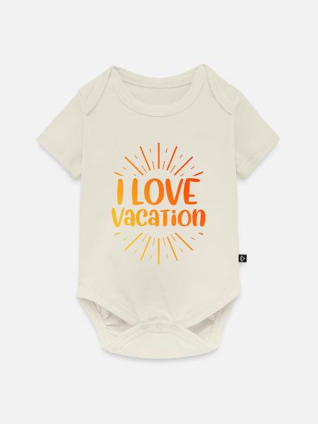 Ich liebe Urlaub - Baby Premium Kurzarmbody - Naturweiß
