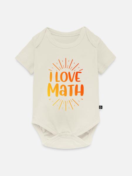 Ich liebe Mathe - Baby Premium Kurzarmbody - Naturweiß