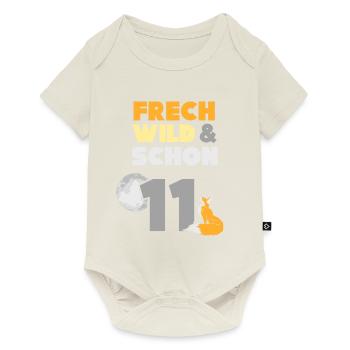11 Jahre Geburtstag Junge Mädchen Fuchs - Baby Premium Kurzarmbody - Naturweiß - Vorne