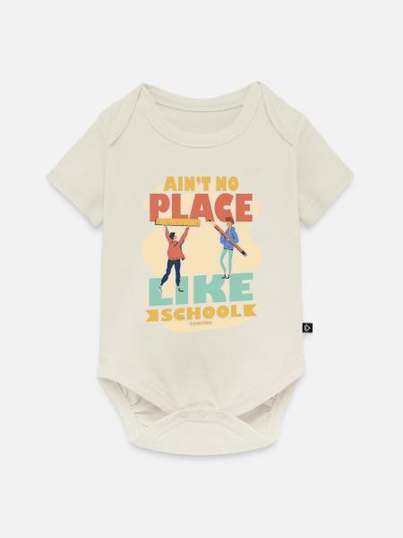 Schule lernen Kinder Einschulung - Baby Premium Kurzarmbody - Naturweiß