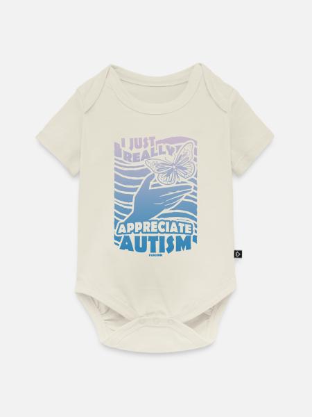 ich mag Autismus - Baby Premium Kurzarmbody - Naturweiß
